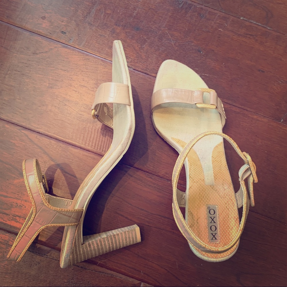 XOXO Heels - nude and pink